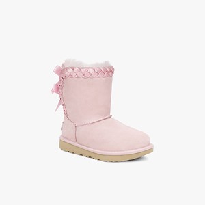 Ugg Classic Short II Braided Klassiska Stövlar Barn Rosa (567038DIF)